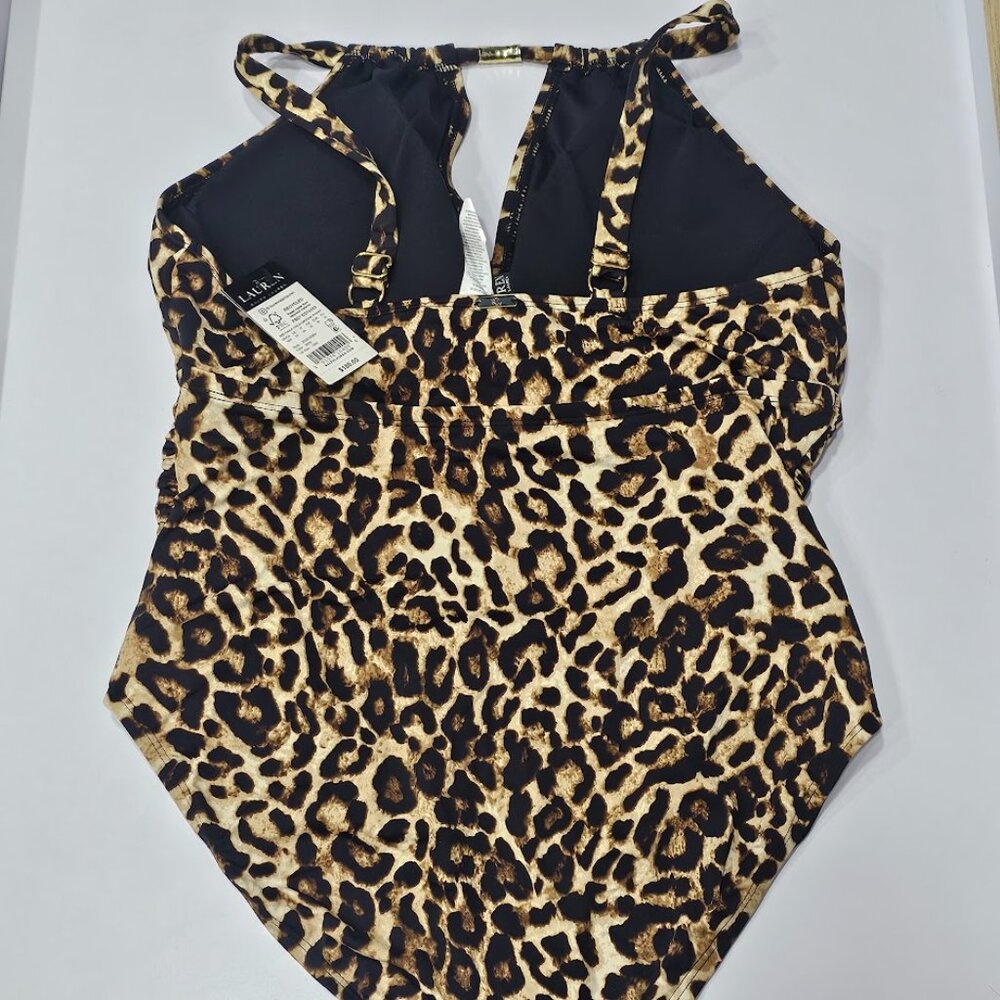 Lauren Ralph Lauren Plus Size High-Neck One-Piece Swimsuit - Picture 6 of 9